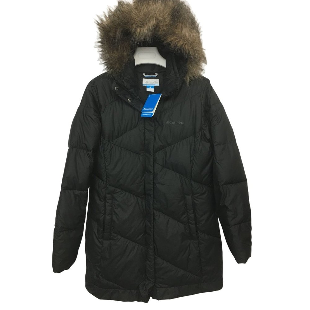 Columbia Snow Eclipse Mid Jacket - Womens Large Winter Coat - Black